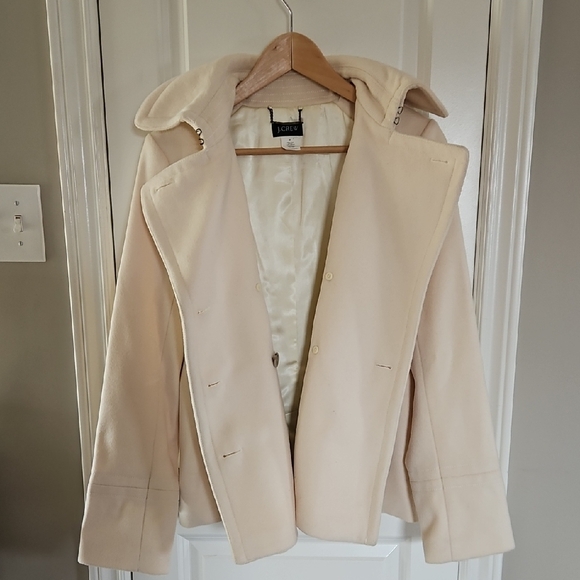 J.CREW Cream Peacoat - Picture 6 of 14